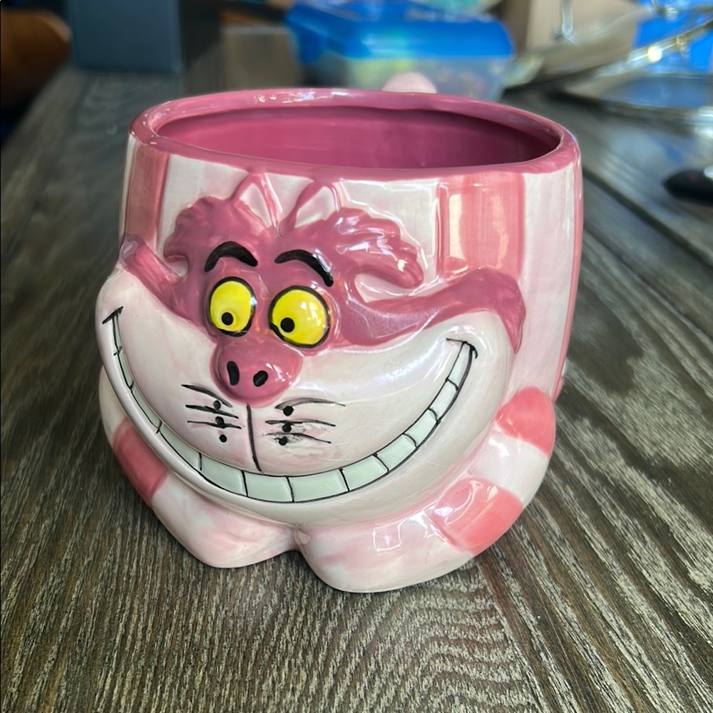 Disney Cheshire Cat Pink and White Mug